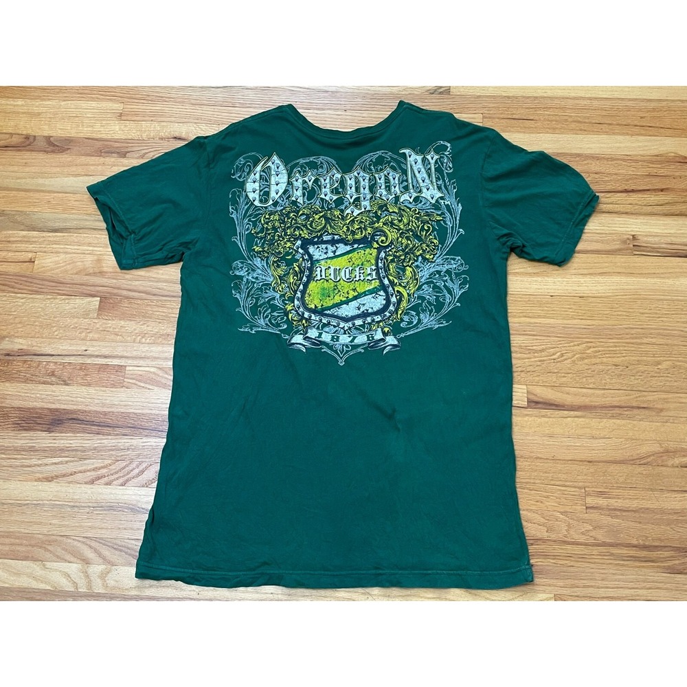 Men's T-Shirt Green 1876 University of Oregon Ducks Football Team Logo 2xl - Picture 2 of 7